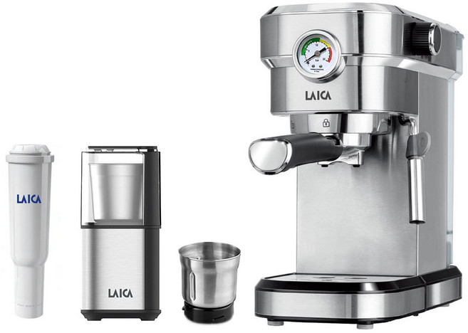 LAICA 萊卡 職人義式咖啡機及研磨機組合 HI8101 HI8110I 歐洲品牌 義式設計, 無