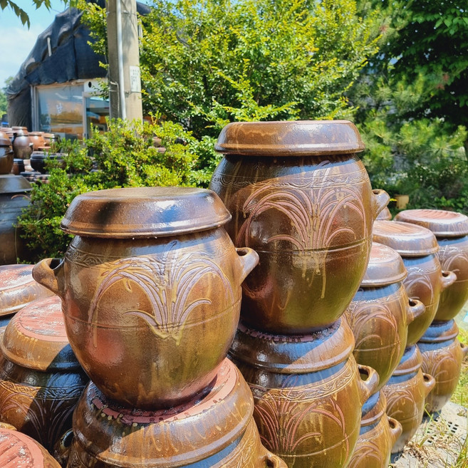 토다원 10kg 20kg 소금 간수 빼는 항아리 대형 천일염 보관 옹기 모음