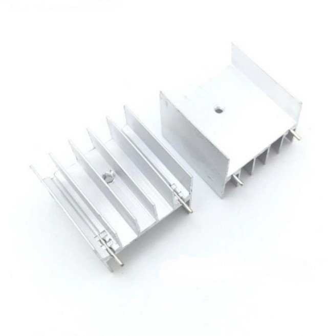 방열판 히트싱크 - 27x10x25mm 알루미늄 - TO220 트랜지스터용 쿨링 부품, 1개