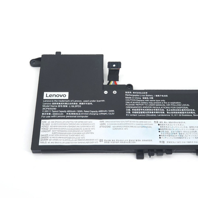 Lenovo 聯想 L19L3PD3 筆記型電腦電池, 1個, L19L3PD3 電池-保固一年