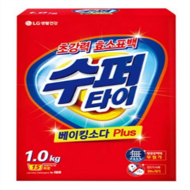 수퍼타이 엘지 찬물전용 세탁세제 카톤, 1kg, 10개