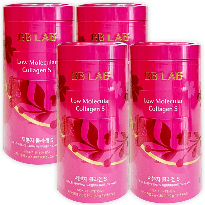 뉴트리원 비비랩 인텐시브 저분자 콜라겐S 10p x 3, 60g, 4개