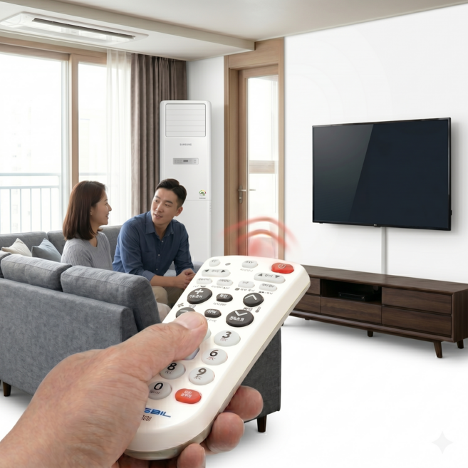 글라스 에이스빌 통합리모컨 AC-2020 올인원 에어컨리모콘+TV+IPTV, 1개