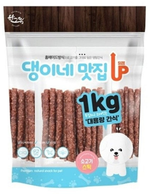 테온셀 댕이네맛집 소고기 스틱 1kg 강아지 대용량 영양 간식, 1개, 1개