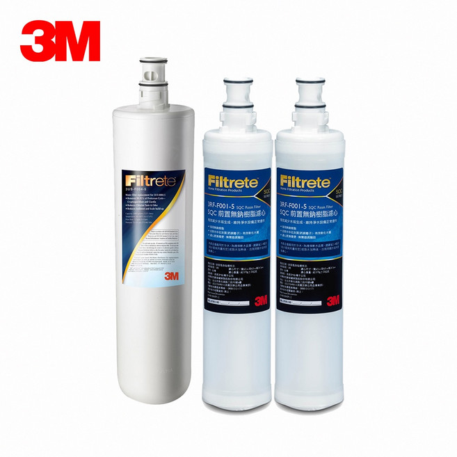3M 淨水器替換濾心組, 1套, 3US-F004-5*1+3RF-F001-5*2