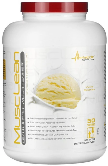 Metabolic Nutrition MuscLean Lean Muscle Weight Gainer Vanilla Milkshake 5 lb, 2267 g, 1개 - 쿠팡