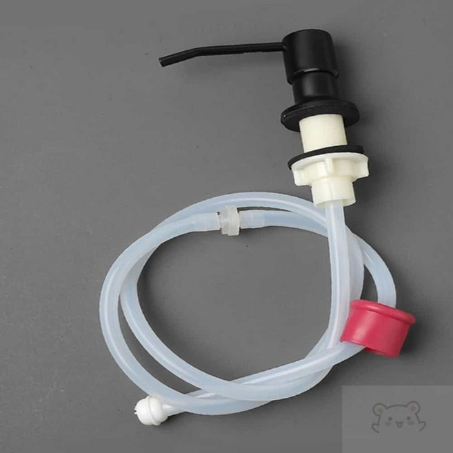 YWstore 블랙 대용량 세제 싱크대 디스펜서 싱크대매립형세제디스펜서