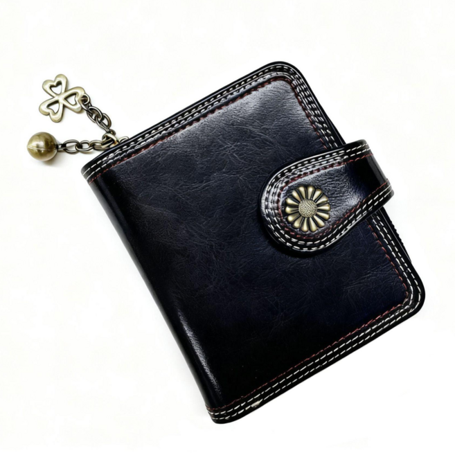 Mimi Market 천연소가죽 여성 해바라기 반지갑