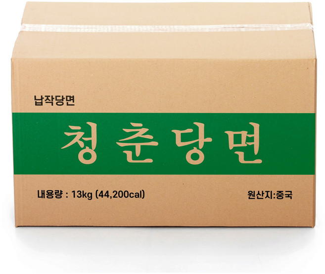 청춘당면 납작당면 13kg 마라탕 찜닭 떡볶이용, 1개