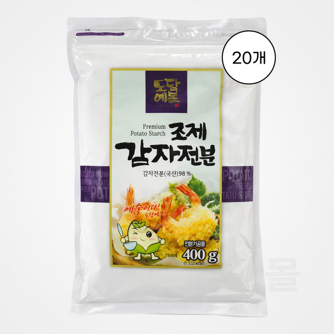 초야 도담예본 조제 감자전분 국산, 400g, 20개