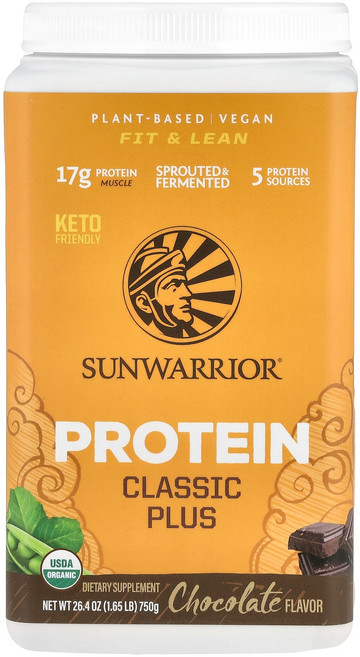 Sunwarrior Protein Classic Plus Chocolate 1.65 lb (750 g), 748 g, 1개