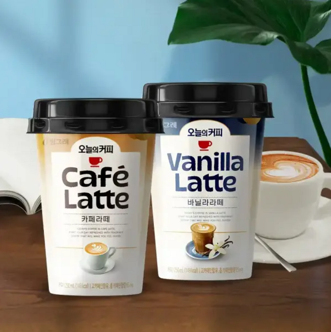 [삼성에프에스]빙그레 오늘의커피 250ml 2종(카페라떼 바닐라라떼), 10개
