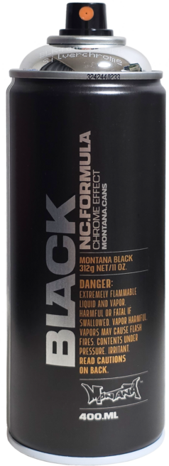 [크롬실버] 은색 실버 컬러 메탈릭 락카 스프레이 크롬도장 몬타나블랙 스프레이페인트, 1개