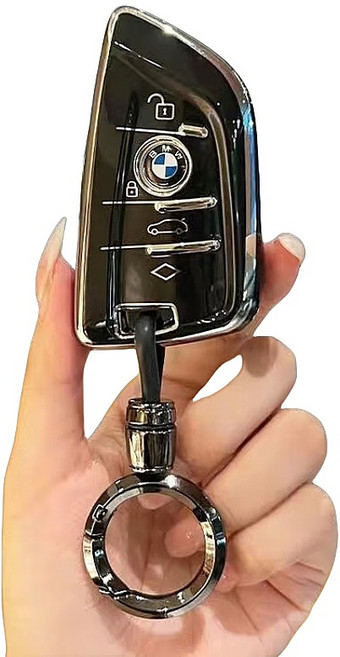 지테크 BMW 스마트키 호환 링 키홀더 키케이스, 블랙