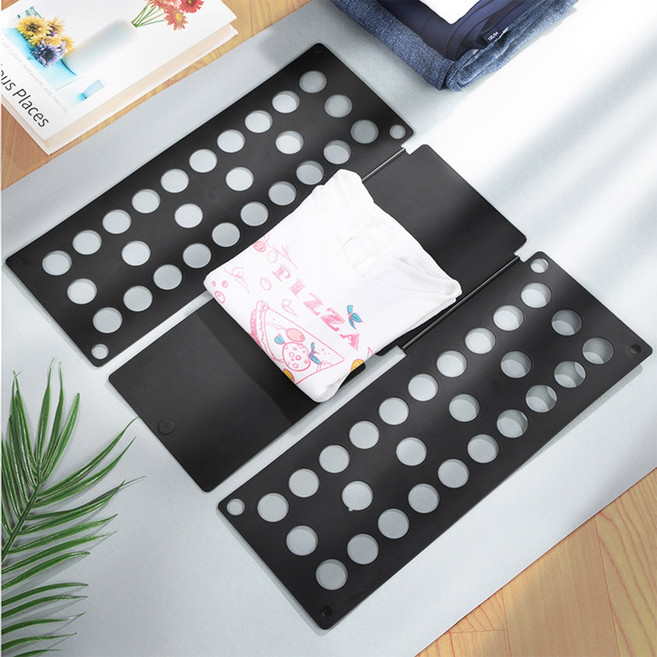 옷 정리판 가정용 빨래개기 옷접기판, 검은색, 1개