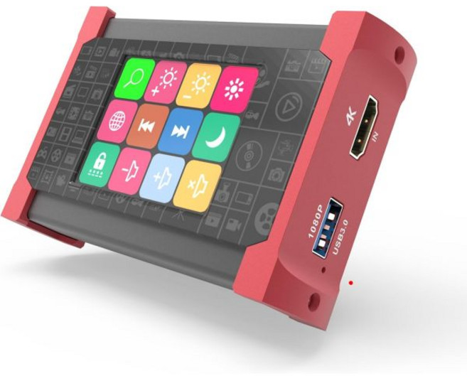 미라박스 캡처 카드 닌텐도 스위치용 USB3.0 1080P 60FPS 영상 오디오 4K30Hz 입력 및 패스스루 지원 PS4 PS5 DSLR 엑스박스 스트리밍 녹화 OBS용, Red