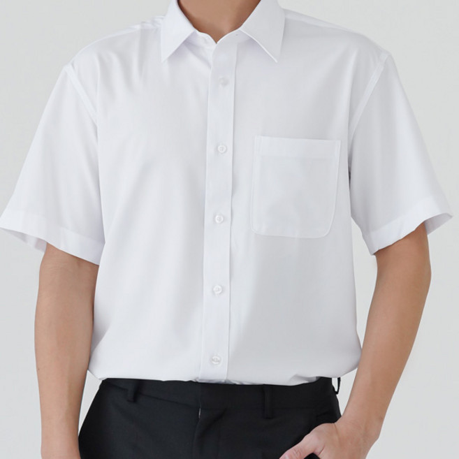 남성용 반팔 빅사이즈 스판 정장 와이셔츠