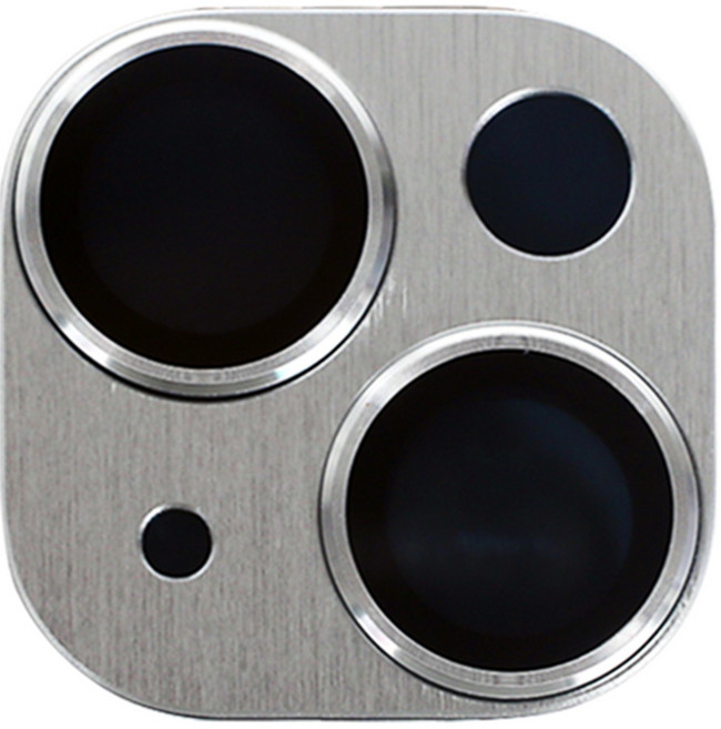 커버지원 메탈 카메라 렌즈 강화유리 보호필름, 실버, 1개