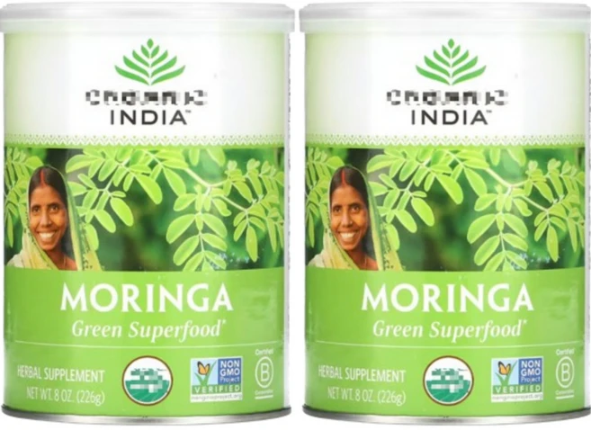 Organic India 모링가 그린 슈퍼 푸드 226g(8oz), 2개 - 쿠팡