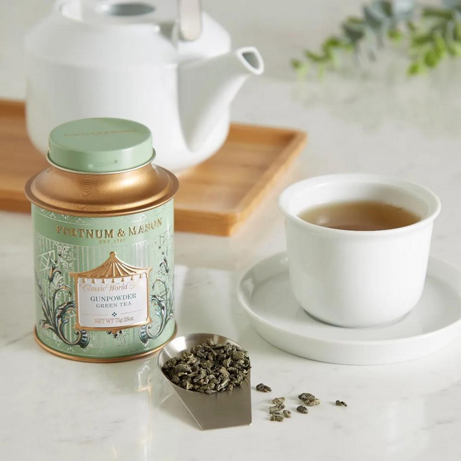 포트넘 앤 메이슨 건파우더 잎차 75g Fortnum&Mason Gunpowder Loose Tea Tin 75g, 1개, 1개입