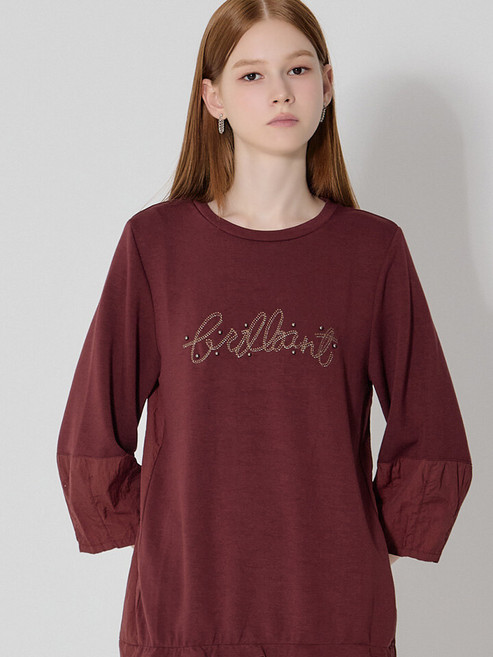 르오트 르오트 데일리 아트웍 레터링 티블라우스