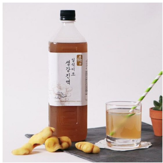 봉동 생강진액 생강청 생강농축액 생강차 원액 엑기스, 1L, 1개입, 1개