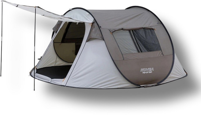 코베아 팝업 텐트 원터치 그늘막 메쉬창 햇빛가림막, 베이지, 2-3인용