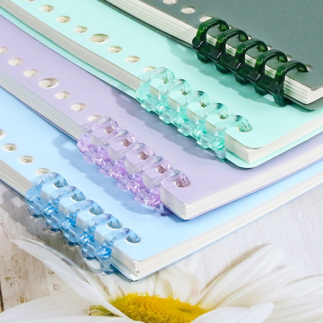 좌철 스프링 노트 유선 A5 60매 공책 줄 모눈 필사 오답 수학 연습장 학교, 1개, 블랙