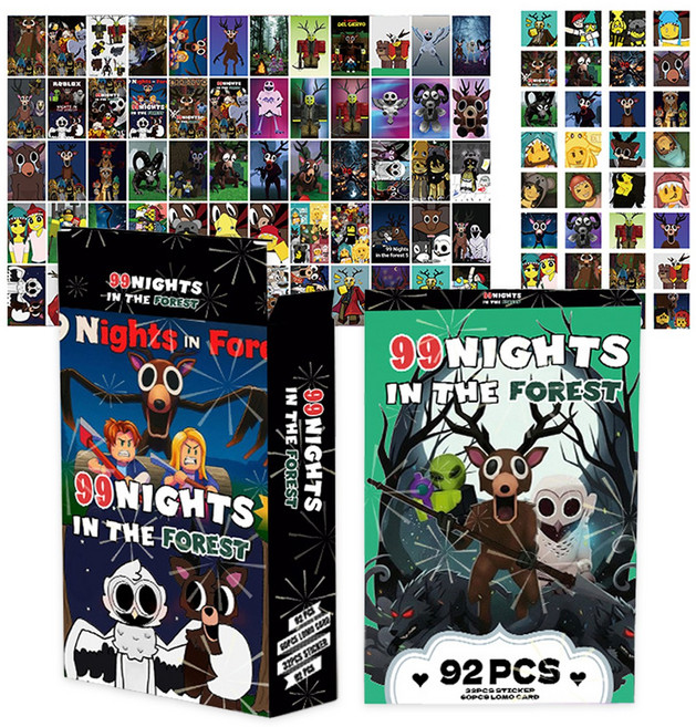 99일 나이트 인 더 포레스트 스티커 로모카드 92pcs 포토카드, 1개, 혼합색상