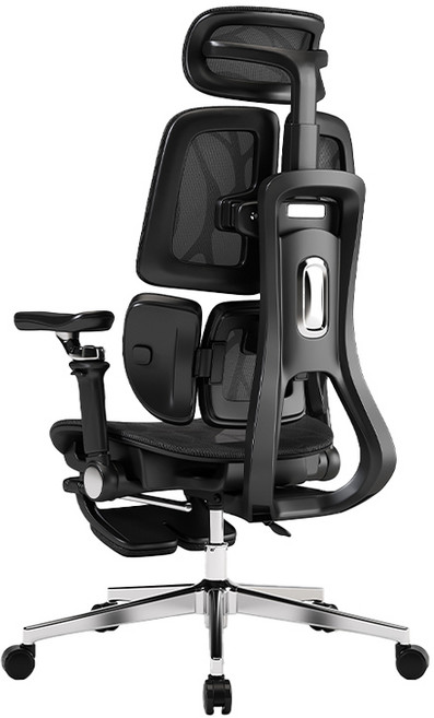 人體工學椅 雙背支撐 8D扶手 SGS認證氣壓棒 辦公椅 電競椅, S360 Pro 靈動靠背 雲翼環抱 黑