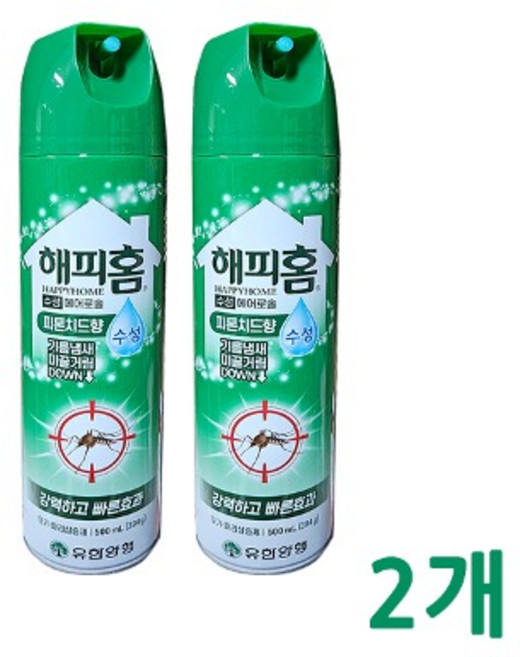해피홈 수성 에어로솔 피톤치드향 500ml x 2개