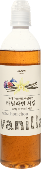 송슈슈 바닐라빈 티베이스 시럽 저당 저칼로리, 600g, 1개