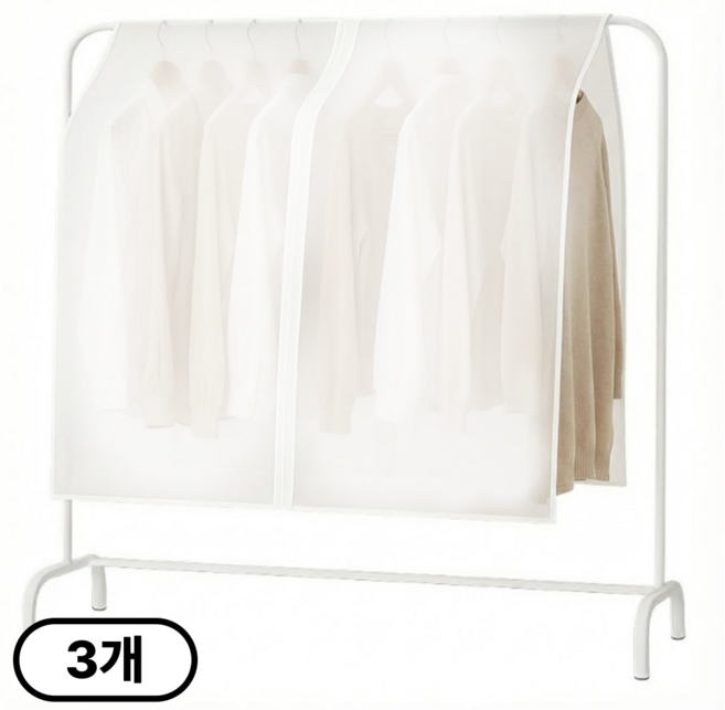 동운랩 안티 더스트 행거 커버 가리개, 1세트, 3개입