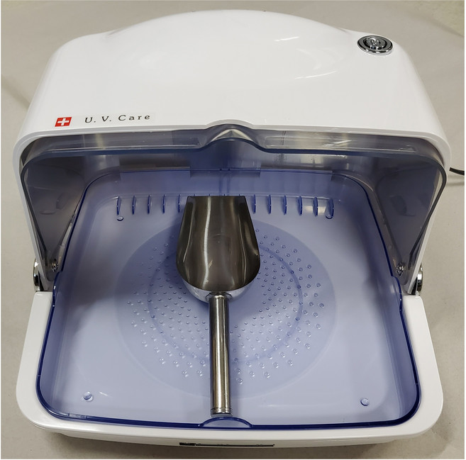 [제빙기용 셋트] 19cm 스테인레스 스쿱 [1~2컵용:8인치] + 스쿱 자외선 살균 소독기