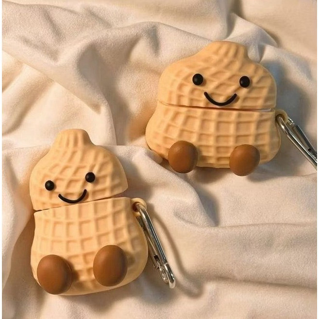 스마일 땅콩 에어팟 케이스, 1개, 피넛, 에어팟 프로1/2