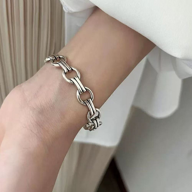 925실버감각적인 유니크 디자인 빈티지 감성 여름 은 팔찌