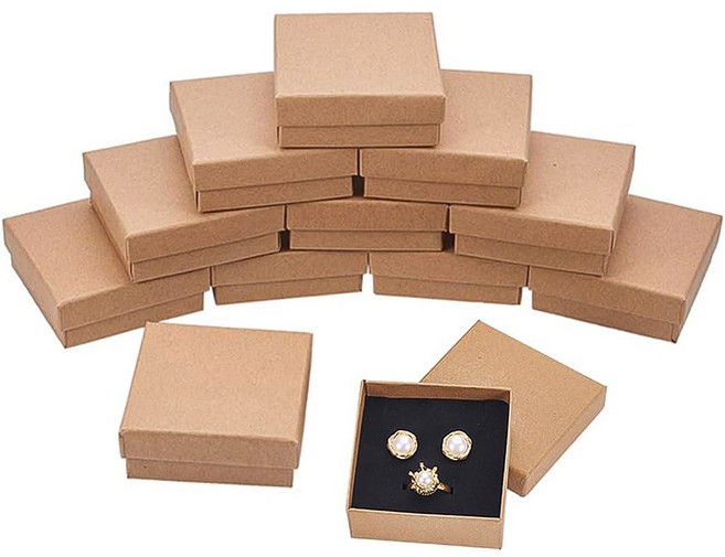 16개 쥬얼리 선물포장 상자 귀걸이 목걸이 반지 케이스 7x7x2.6cm