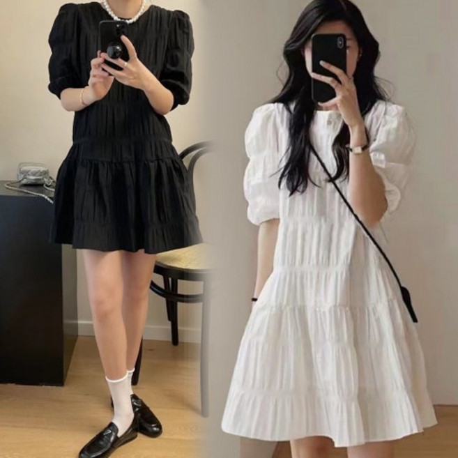 라엔 여성 캉캉 미니 원피스 데이트록 하객룩