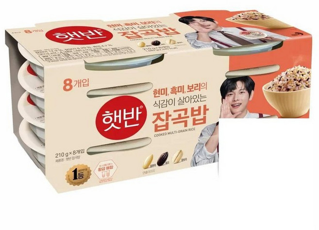 CJ 햇반 잡곡밥 210G*8 X 4개(낱개 32개), 210g, 160개