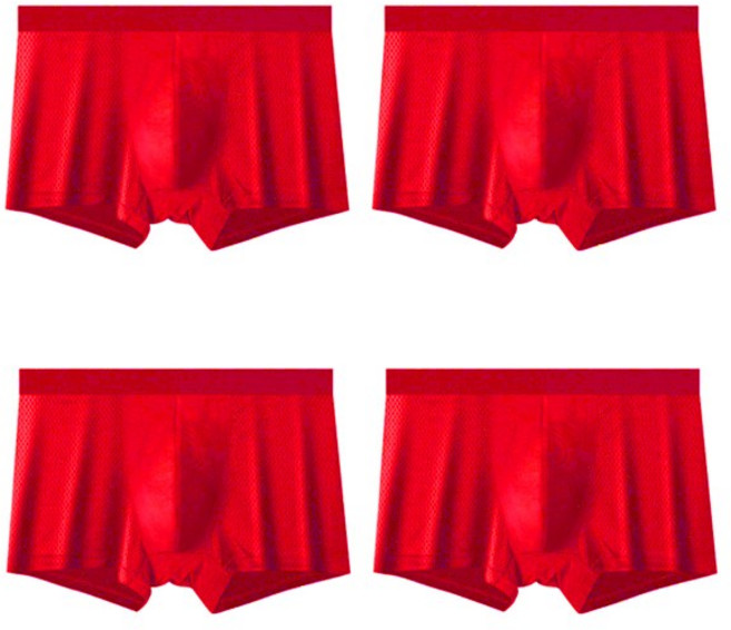 엘마운틴 아이스쿨 메시 쿨 드로즈 4개 세트 사계절 남성 속옷