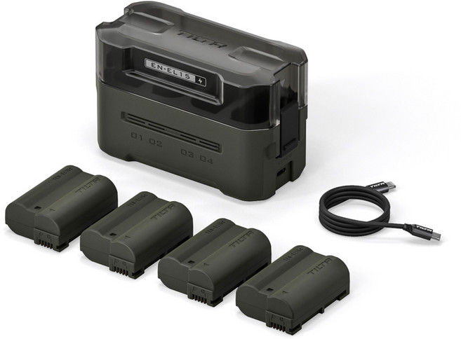 틸타 니콘 EN-EL15C 전용 배터리 4채널 호환 충전기 C타입 4배터리팩 키트 TBC-EL15C-B-GN, 1개