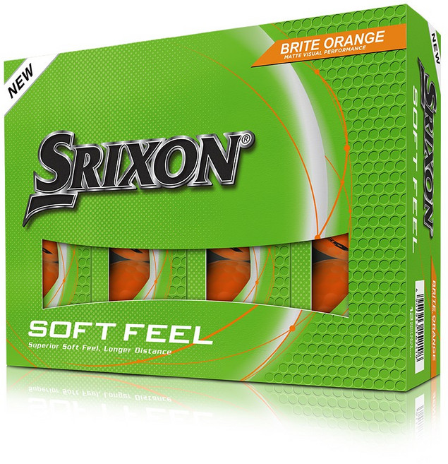 스릭슨 소프트필 골프공 2피스 180 x 135 x 40mm, BRITEORANGE, 12개입, 1개
