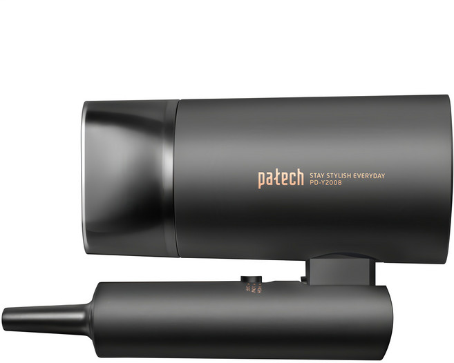 파테크 전문가용 접이식 헤어 드라이어 1800W, (KC인증)PD-Y2008, 블랙