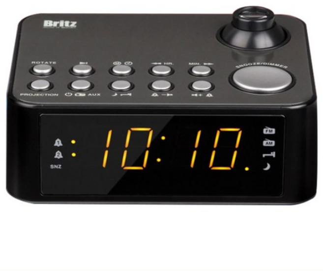 브리츠 알람시계 라디오 프로젝터 LED 스피커, BA-GY10(알람시계 스피커), 혼합색상