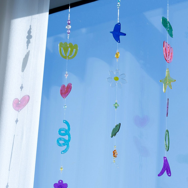 아크릴 썬캐쳐 모빌 만들기 재료(10개입) 아기방꾸미기, 튤립, 1세트