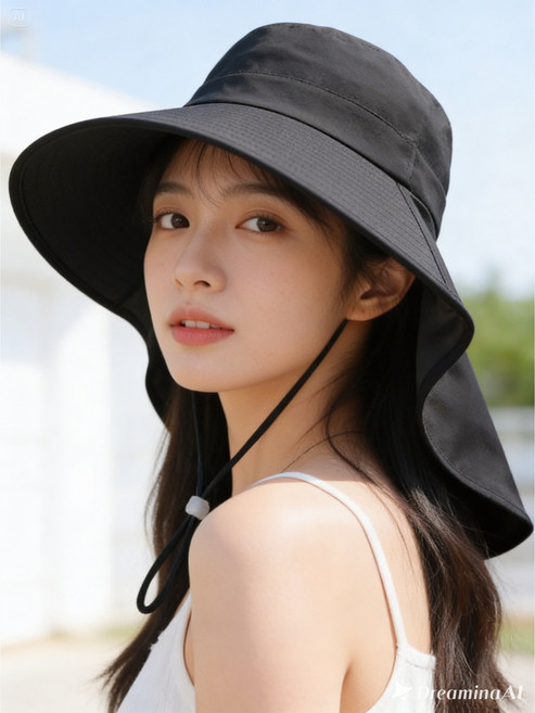 [SA] 남녀공용 UV 와이드 아쿠아 플랩캡 썬캡 모자