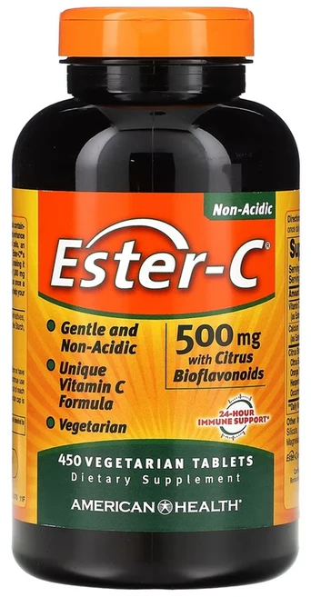 아메리칸헬스 에스터-C 500mg 시트러스 플라보노이드 베지테리안 타블렛, 1개, 450정 - 쿠팡