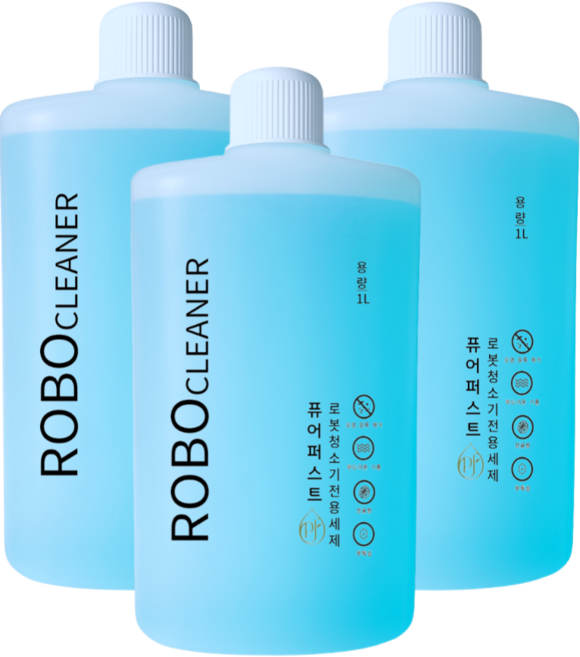 퓨어퍼스트 로보락 호환 세제 로봇청소기 세척액 클리너, 3개, 1L