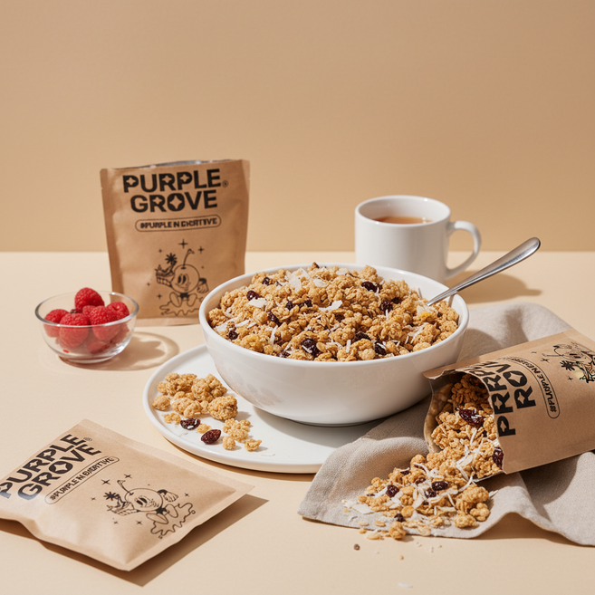 [퍼플그로브] 혼합 견과류 그래놀라 카카오닙스 치아시드 코코넛슬라이스 아사이볼 요거트 토핑, 20개, 25g