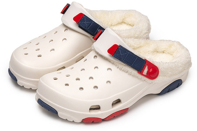 곰돌이샵 남녀공용 무중력 EVA 클로그 방한 슬리퍼 겨울 샌들 슬리퍼 커플 털 방한화